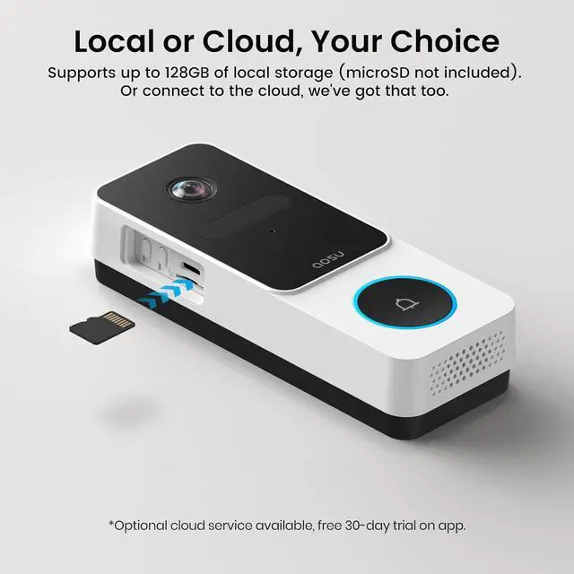 Alt view image 5 of 7 - AOSU Outdoor Security Bundle 6-Cam Wireless Solar Camera Kit with 360° Pan-Tilt + Smart Wireless Video Doorbell with Head-to-Toe View, Package Detection, No Subscription, Works with Alexa & Google A