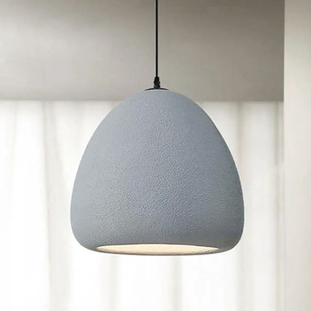 Main image of Indoor Wabi-Sabi Style Pendant Light Concrete Finish Polystyrene Modern Pendant Lamp E26 Bird Nest Shape Kitchen Island Hanging Light for Kitchen Island Bedroom Dining Lighting