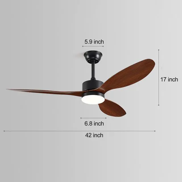 Alt view image 7 of 7 - LED Modern Ceiling Fans with Lights 42 Inch Ceiling Fan with Lights and Remote Reversible DC Motor, 3 Blades, 6 Speeds, 3CCT, Dimmable Indoor Ceiling Fans for Bedroom Living Room Kitchen