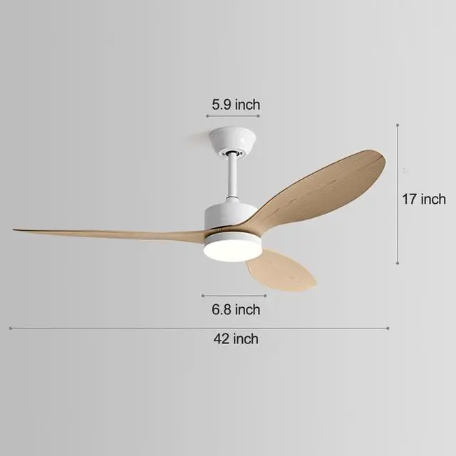 Alt view image 7 of 7 - LED Modern Ceiling Fans with Lights 42 Inch Ceiling Fan with Lights and Remote Reversible DC Motor, 3 Blades, 6 Speeds, 3CCT, Dimmable Indoor Ceiling Fans for Bedroom Living Room Kitchen