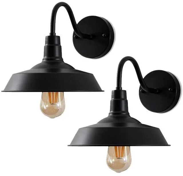 Main image of Industry Retro Outdoor Wall Lights 10.2 Inch Industry Porch Lights Black Exterior Waterproof Wall Sconce Wall Mount Vintage Outdoor Wall Lamp for Garage Patio Doorway