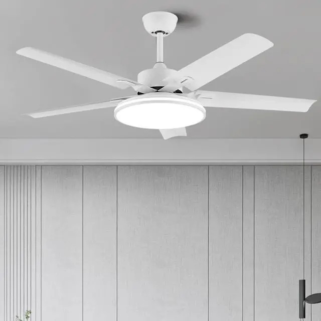 Alt view image 2 of 6 - 3 Color LED Ceiling Fan with Lights Ceiling Fans with Lights and Remote 45 Inch Modern Ceiling Fan for Bedroom Low Profile Smart Ceiling Fan Outdoor Ceiling Fans for Patios with Light