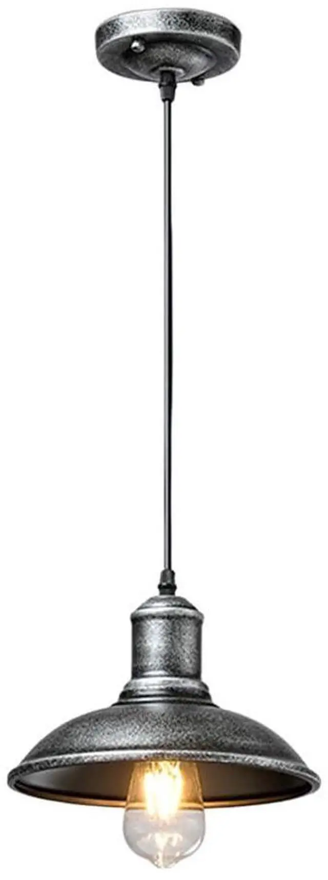 Main image of Industrial Retro Barn Pendant Lighting, Iron Farmhouse Vintage Hanging Light Fixture with 19.7 Inch Adjustable Dome Pendant Light for Kitchen, Dining Room, Sink, Bar, Bedroom, Outdoor