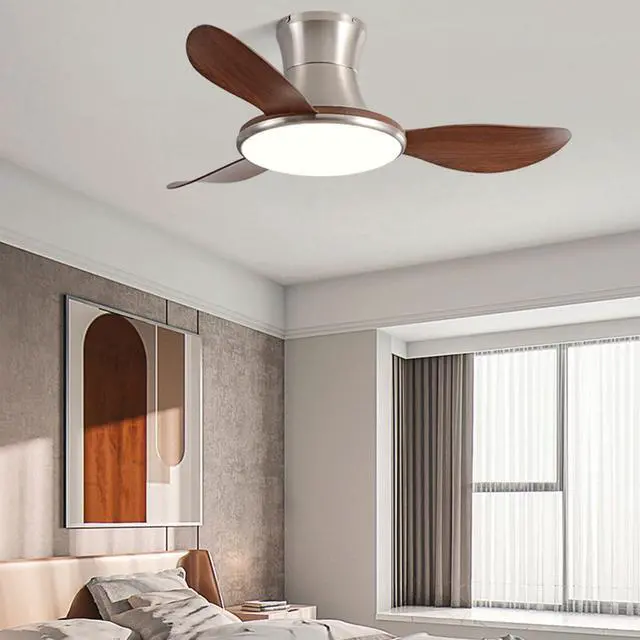 Alt view image 2 of 7 - Flush Mount Ceiling Fan with Lights 36 inch Ceiling Fan With Light and Remote 6 Speed 3 Color Noiseless Low Profile Ceiling Fans for Indoor Farmhouse Bedroom Living Room Outdoor Patio Porch
