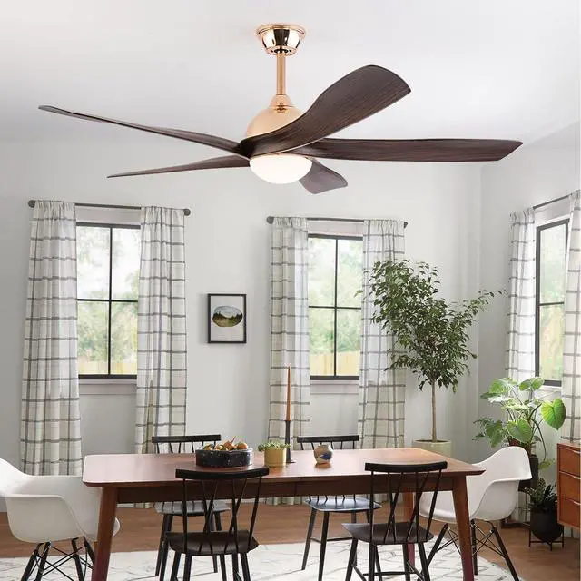 Alt view image 3 of 7 - Ceiling Fans with Lights Remote Control 56" Modern LED Ceiling Fan with Lights Reversible DC Motor, Dimmable 3CCT Quiet Ceiling Fan for Covered Patios Living Room