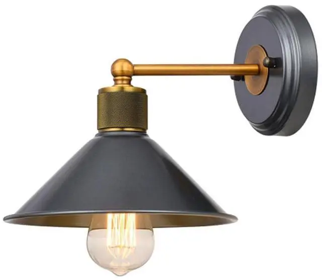 Main image of Retro Outdoor Wall Sconce 8.7 Inch Waterproof Porch Wall Light Fixtures Iron Art Simple Farmhouse Wall Lamp Exterior Vintage Barn Light for Garage Patio Doorway