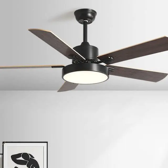 Alt view image 2 of 7 - 42 Inch Modern Flush Mount Ceiling Fan with Lights and Remote LED Mute Outdoor Ceiling Fan 3 Speed 3 Color Dimmable Smart Fan Light for Bedroom Living Room