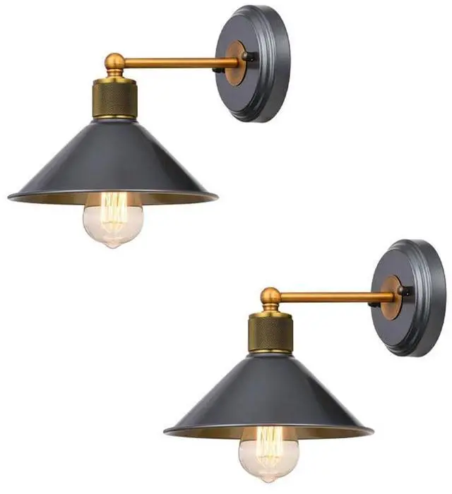 Main image of Retro Outdoor Wall Sconce 8.7 Inch Waterproof Porch Wall Light Fixtures Iron Art Simple Farmhouse Wall Lamp Exterior Vintage Barn Light for Garage Patio Doorway