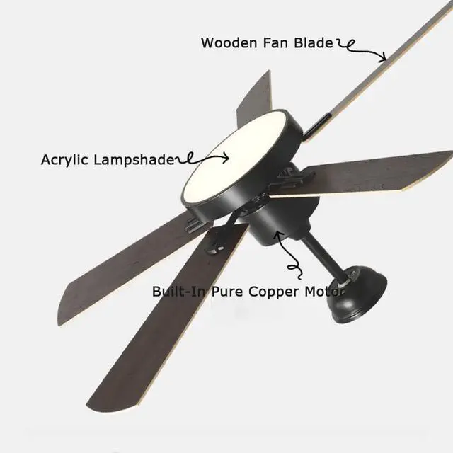 Alt view image 6 of 7 - 42 Inch Modern Flush Mount Ceiling Fan with Lights and Remote LED Mute Outdoor Ceiling Fan 3 Speed 3 Color Dimmable Smart Fan Light for Bedroom Living Room
