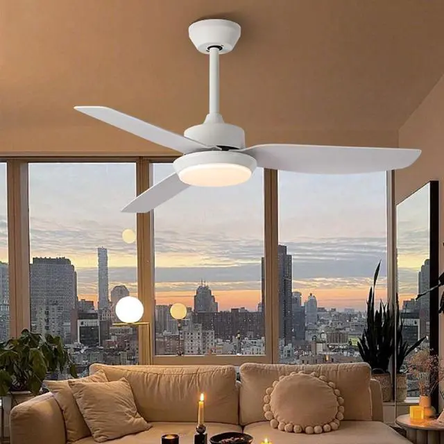 Alt view image 5 of 7 - Modern Ceiling Fans with Lights 46 inch Ceiling Fan with Light and Remote 6 Speeds, 3CCT, Dimmable, Reversible, Quiet, LED Ceiling Fan Light for Bedroom Living Room Indoor