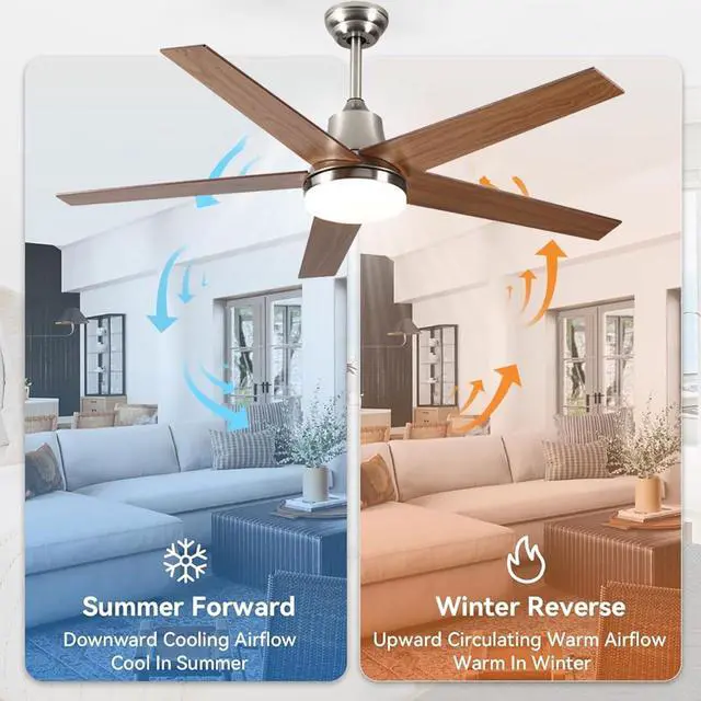 Alt view image 3 of 7 - Ceiling Fan with Lights, ceiling fan with light and remote 3CCT Dimmable Reversible DC Motors mute Ceiling Fan 5 blade Boom type ceiling fans for Bedroom Living Room