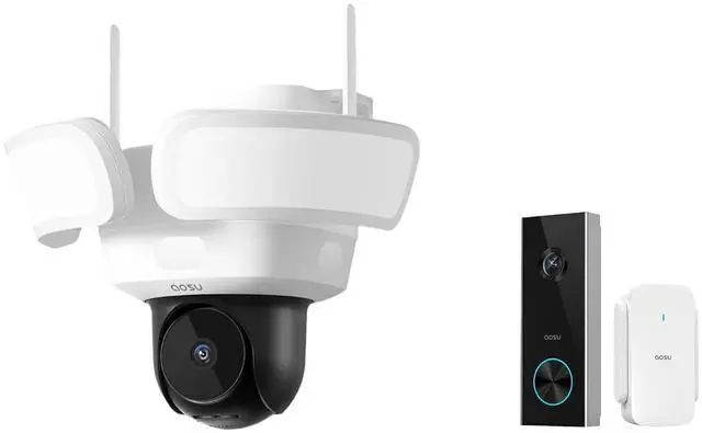Main image of aosu Floodlightcam Pro Wired + 2K Doorbell Camera