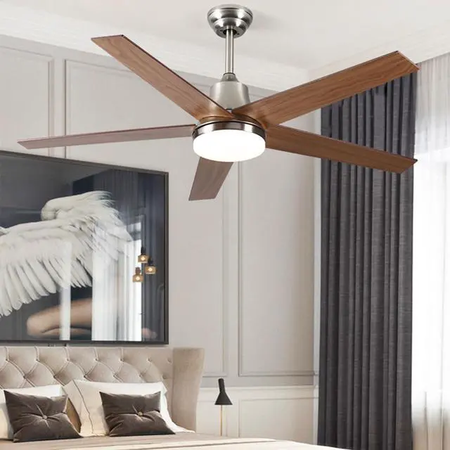 Alt view image 6 of 7 - Ceiling Fan with Lights, ceiling fan with light and remote 3CCT Dimmable Reversible DC Motors mute Ceiling Fan 5 blade Boom type ceiling fans for Bedroom Living Room