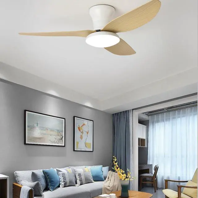 Alt view image 3 of 7 - 40 inch Ceiling Fan with Lights Flush Mount Ceiling Fan with Light and Remote Reversible 6 speeds Modern Ceiling Fan Mute Ceiling Fan with Lights for Bedroom Living Room Kids Room