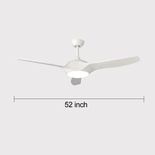 Alt view image 7 of 7 - 52 Inch Ceiling Fans with Lights and Remote Control, Large air volume Modern Indoor Ceiling Fans, 3 Blade Reversible DC motor, for Patio Living Room Bedroom Office Summer House