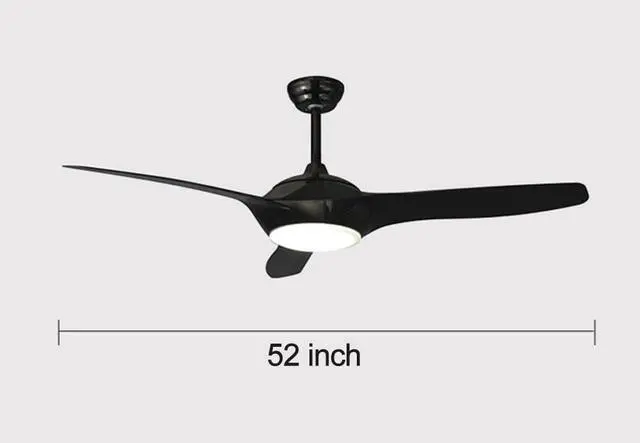 Alt view image 7 of 7 - 52 Inch Ceiling Fans with Lights and Remote Control, Large air volume Modern Indoor Ceiling Fans, 3 Blade Reversible DC motor, for Patio Living Room Bedroom Office Summer House