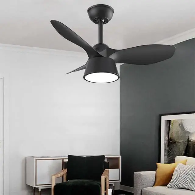 Alt view image 2 of 7 - Simple Small Ceiling Fan with Light 32 Inch Ceiling Fans with Lights and Remote Iron Acrylic Low Profile Ceiling Fan with Light Outdoor Ceiling Fans for Patios with Light