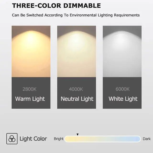 Alt view image 4 of 7 - 27 inch Flush Mount Ceiling Fans with Lights Small Ceiling Fan with Light and Remote 3CCT Dimmable Low Profile Ceiling Fans with Light for Bedroom Kitchen,Reversible