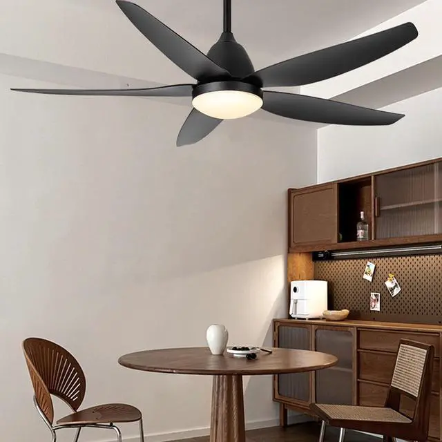 Alt view image 2 of 7 - 52 inch Indoor/Outdoor Ceiling Fans with Lights and Remote Modern LED Smart Ceiling Fan 3-Color Light 6-Speed Timing Reversible DC Motor for Bedroom Living Room Dining Room Patio
