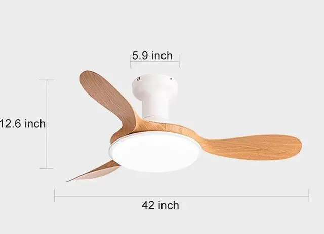 Alt view image 7 of 7 - Modern Ceiling Fans with Lights Flush Mount 42 inch Ceiling Fan with Light and Remote 6 Speed 3 Color Dimmable Smart Ceiling Fans Low Profile Ceiling Fans with Reversible DC Motor for Bedroom
