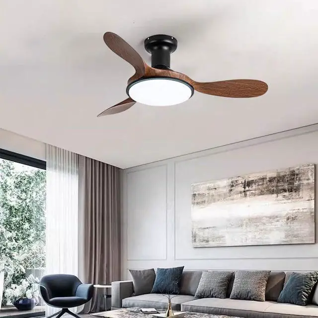 Alt view image 2 of 7 - Modern Ceiling Fans with Lights Flush Mount 42 inch Ceiling Fan with Light and Remote 6 Speed 3 Color Dimmable Smart Ceiling Fans Low Profile Ceiling Fans with Reversible DC Motor for Bedroom