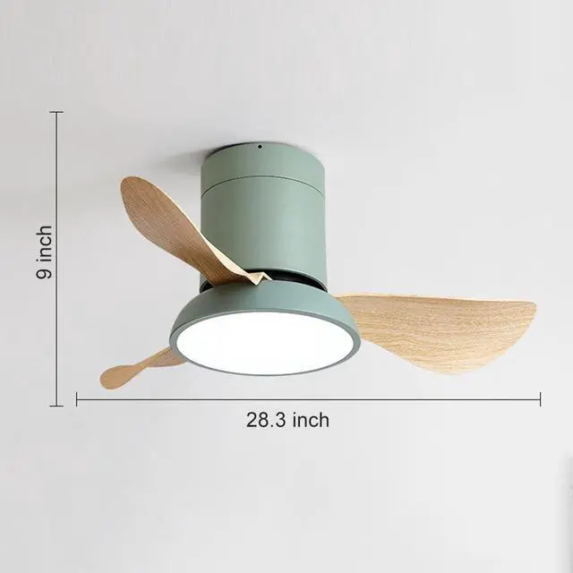 Alt view image 7 of 7 - 28 inch Small Flush Mount Ceiling Fans with Lights Remote Low Profile Modern Ceiling Fans with Lights, 3CCT, Reversible, 6 Speed, Noiseless, for Patio Kitchen Bedroom