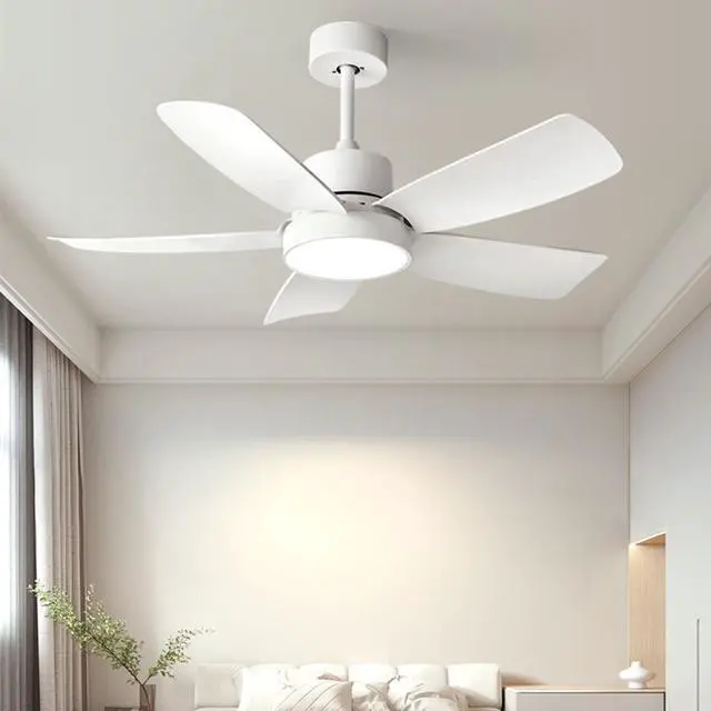 Alt view image 3 of 7 - Ceiling Fan with Lights 3 CCT Modern remote ceiling fans 6 speed Reversible DC motor Boom type ceiling fans with light 42 inch outdoor ceiling fans for Bedroom Living Room Kids Room