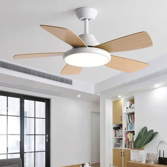 Alt view image 2 of 7 - 36 inch Ceiling Fans with Lights and Remote Modern Kids Room Ceiling Fans with Reversible DC Motor, 6 Speeds, 3 Colors, Noiseless for Indoor/Outdoor Bedroom Patio