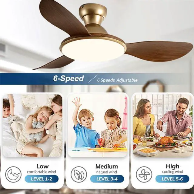Alt view image 3 of 7 - Ceiling Fan with Lights, 36 inch Ceiling Fan with Lights and Remote, Reversible Blades, Quiet Motor, LED Dimmable Modern Ceiling Fans for Bedroom,Indoor/Outdoor Patio Use