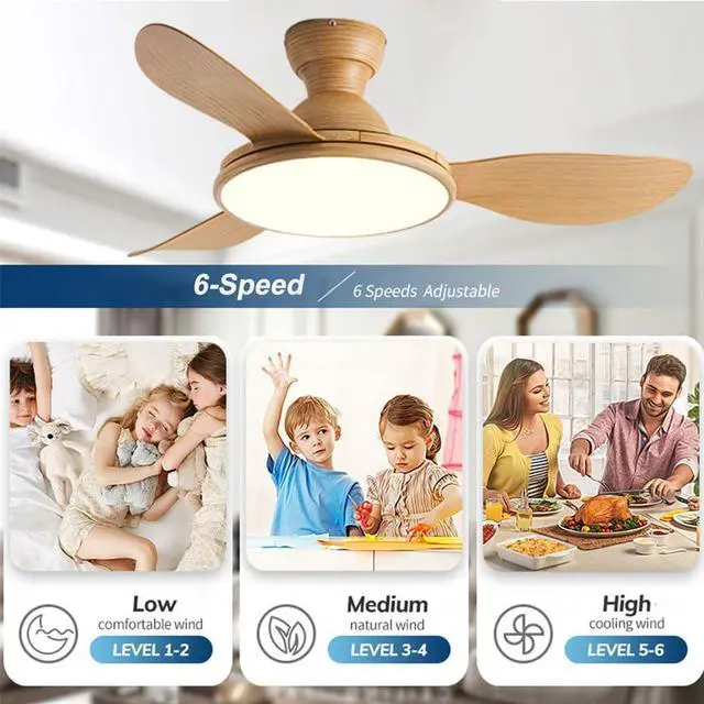 Alt view image 3 of 7 - Ceiling Fan with Lights, 36 inch Ceiling Fan with Lights and Remote, Reversible Blades, Quiet Motor, LED Dimmable Modern Ceiling Fans for Bedroom,Indoor/Outdoor Patio Use