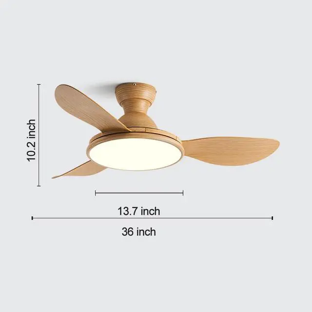 Alt view image 7 of 7 - Ceiling Fan with Lights, 36 inch Ceiling Fan with Lights and Remote, Reversible Blades, Quiet Motor, LED Dimmable Modern Ceiling Fans for Bedroom,Indoor/Outdoor Patio Use