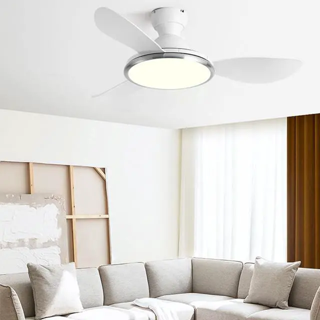 Alt view image 2 of 7 - Ceiling Fan with Lights, 36 inch Ceiling Fan with Lights and Remote, Reversible Blades, Quiet Motor, LED Dimmable Modern Ceiling Fans for Bedroom,Indoor/Outdoor Patio Use