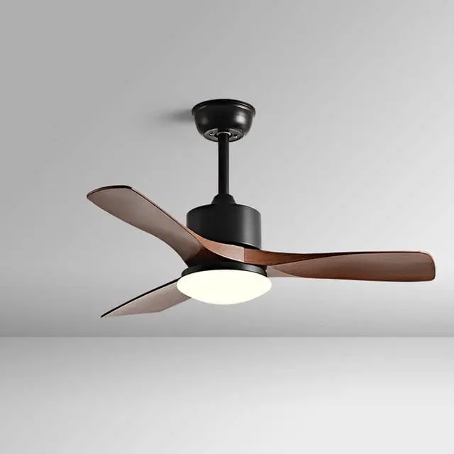 Main image of 36 Inch Ceiling Fans with Lights and Remote Imitation Wood Small Ceiling Fan with Light Modern Simple Low Profile Ceiling Fan with Light 6 Speed 3 Color Mute Fan Light