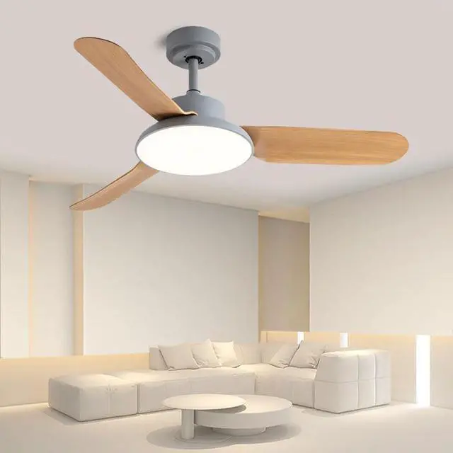 Alt view image 3 of 7 - Modern 3 Color Ceiling Fan with Lights Mute Flush Mount Ceiling Fan Light Low Profile 45 Inch Ceiling Fan for Bedroom LED Ceiling Fans with Lights and Remote Outdoor Ceiling Fans for Patios