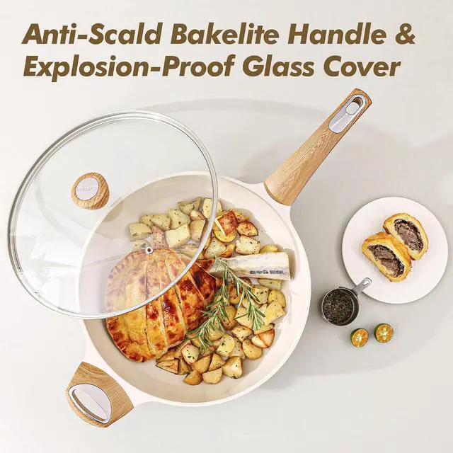 Alt view image 7 of 7 - Ceramic Cookware Sets, Pots and Pans Set Nonstick, 20-Piece Induction Cookware, Non-toxic Healthy Non Stick Kitchen Cooking Set with Stay-Cool Handles, PFAS PTFE PFOA PFOS Free
