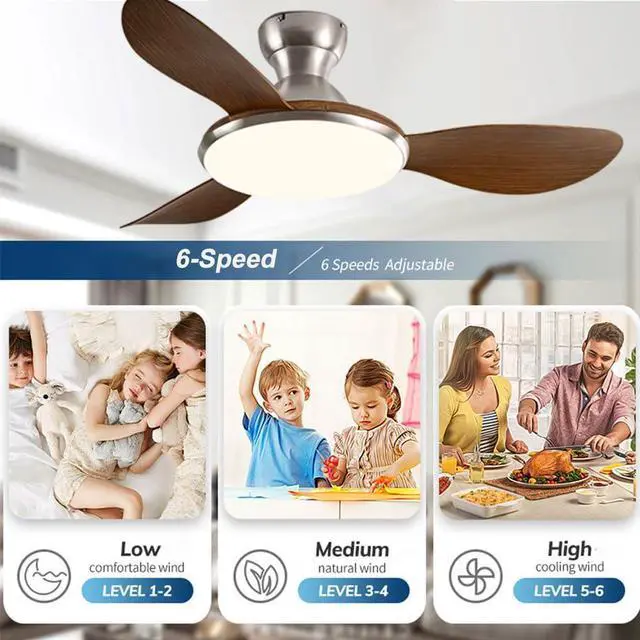 Alt view image 3 of 7 - Ceiling Fan with Lights, 36 inch Ceiling Fan with Lights and Remote, Reversible Blades, Quiet Motor, LED Dimmable Modern Ceiling Fans for Bedroom,Indoor/Outdoor Patio Use