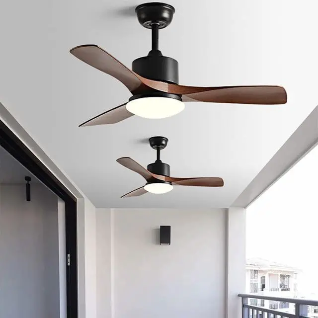 Alt view image 3 of 7 - 36 Inch Ceiling Fans with Lights and Remote Imitation Wood Small Ceiling Fan with Light Modern Simple Low Profile Ceiling Fan with Light 6 Speed 3 Color Mute Fan Light