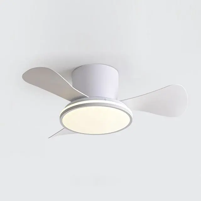 Main image of 28 inch Ceiling Fan with Lights Modern Low Profile Flush Mount Ceiling Fan with Lights and Remote, Reversible Quiet DC Motor, 6 Speed, Dimmable, for Kitchen Bedroom Dining room Patio