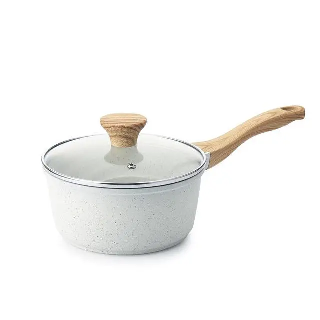 Alt view image 2 of 5 - Sauce Pan Bakelite Handle Replacement Only Compatible with 2.6 QT Saucepan with lid White