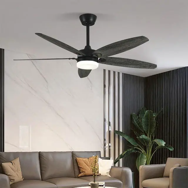 Alt view image 2 of 7 - 36 inch Smart Ceiling Fan with Lights and Remote, Modern Simple Ceiling Fans with Lights, 6 Speed Reversible Quiet DC Motor, 3CCT for Bedroom Living Room Kids Room