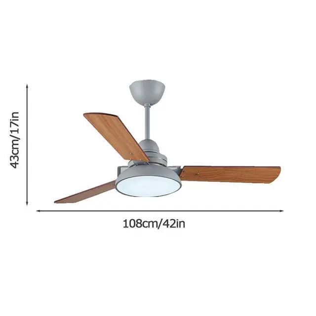 Alt view image 7 of 7 - Modern Home Ceiling Fan with Lights 42 Inch Wood Kitchen Ceiling Fan with Lights LED Dimmable Smart Ceiling Fan Bedroom Ceiling Fans with Lights and Remote Farmhouse Ceiling Fan with Light