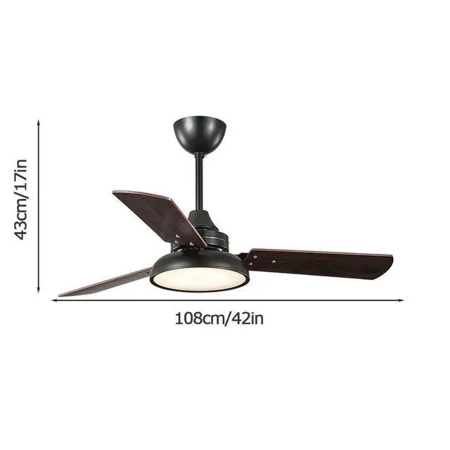 Alt view image 7 of 7 - Modern Home Ceiling Fan with Lights 42 Inch Wood Kitchen Ceiling Fan with Lights LED Dimmable Smart Ceiling Fan Bedroom Ceiling Fans with Lights and Remote Farmhouse Ceiling Fan with Light