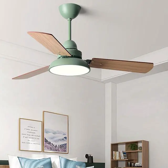 Alt view image 2 of 7 - Modern Home Ceiling Fan with Lights 42 Inch Wood Kitchen Ceiling Fan with Lights LED Dimmable Smart Ceiling Fan Bedroom Ceiling Fans with Lights and Remote Farmhouse Ceiling Fan with Light