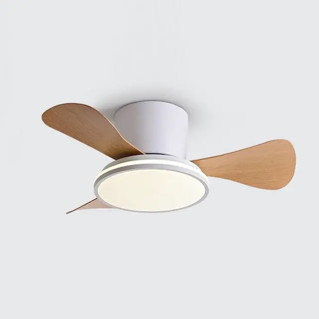 Main image of 28 inch Ceiling Fan with Lights Modern Low Profile Flush Mount Ceiling Fan with Lights and Remote, Reversible Quiet DC Motor, 6 Speed, Dimmable, for Kitchen Bedroom Dining room Patio
