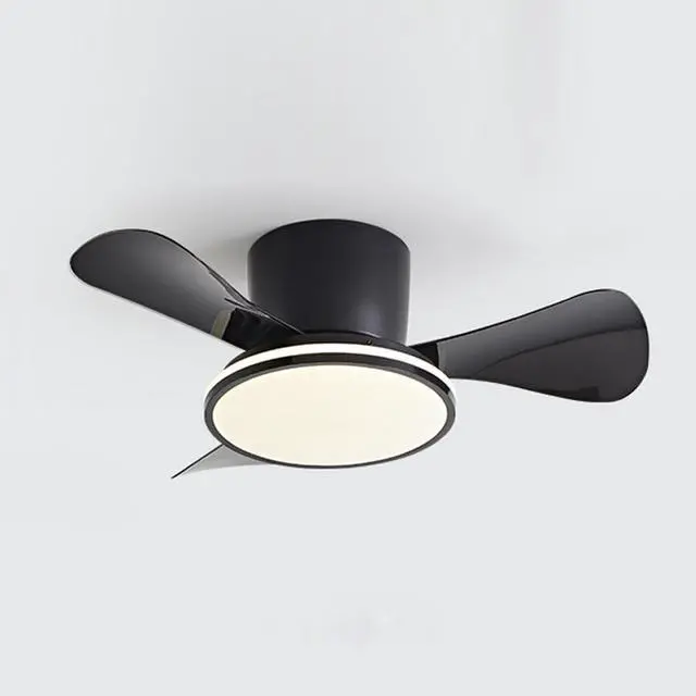Main image of 28 inch Ceiling Fan with Lights Modern Low Profile Flush Mount Ceiling Fan with Lights and Remote, Reversible Quiet DC Motor, 6 Speed, Dimmable, for Kitchen Bedroom Dining room Patio