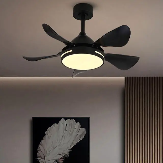 Alt view image 3 of 6 - Simple Indoor Ceiling Fan with Lights Low Profile 36 Inch Ceiling Fan Light LED 3 Color Dimmable Remote Ceiling Fan Mute Ceiling Fans with Light for Bedroom Living Room