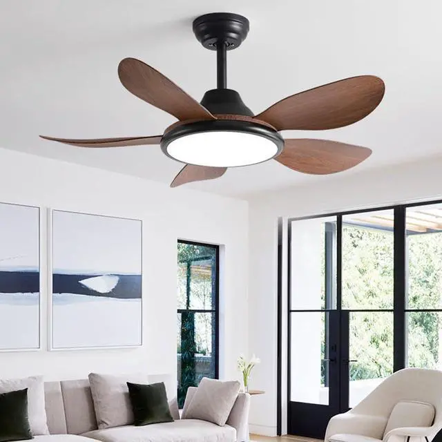 Alt view image 2 of 7 - 42 inch Ceiling Fan with Lights Modern Ceiling Fan With Lights and Remote, 3CCT 6-Speeds Quiet DC Moto, Indoor Low Profile Ceiling Fan for Living Room,Indoor/Outdoor Use