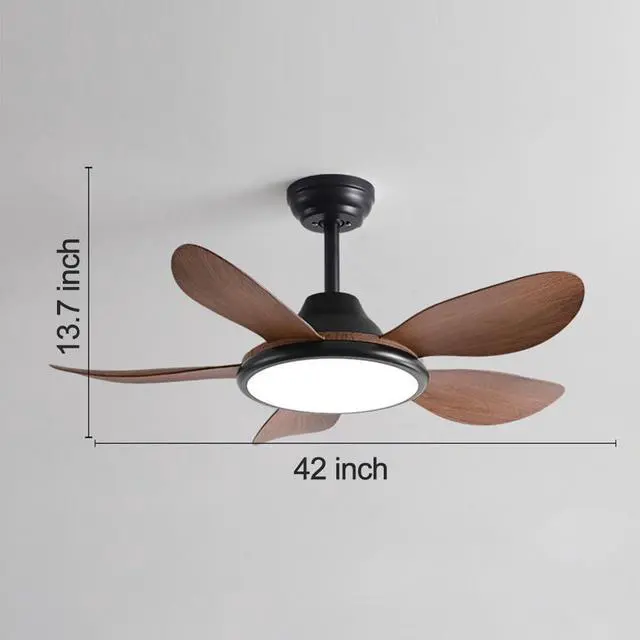 Alt view image 7 of 7 - 42 inch Ceiling Fan with Lights Modern Ceiling Fan With Lights and Remote, 3CCT 6-Speeds Quiet DC Moto, Indoor Low Profile Ceiling Fan for Living Room,Indoor/Outdoor Use