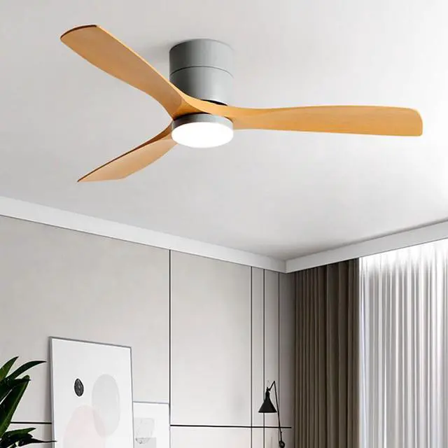 Alt view image 2 of 5 - Modern 42" L x 42" W x 11.4" H Ceiling Fan with Lights, 5 Speeds, 3 Color LED, Remote Control, Bedroom, Kitchen, Bathroom, Porch, Patio, Gray