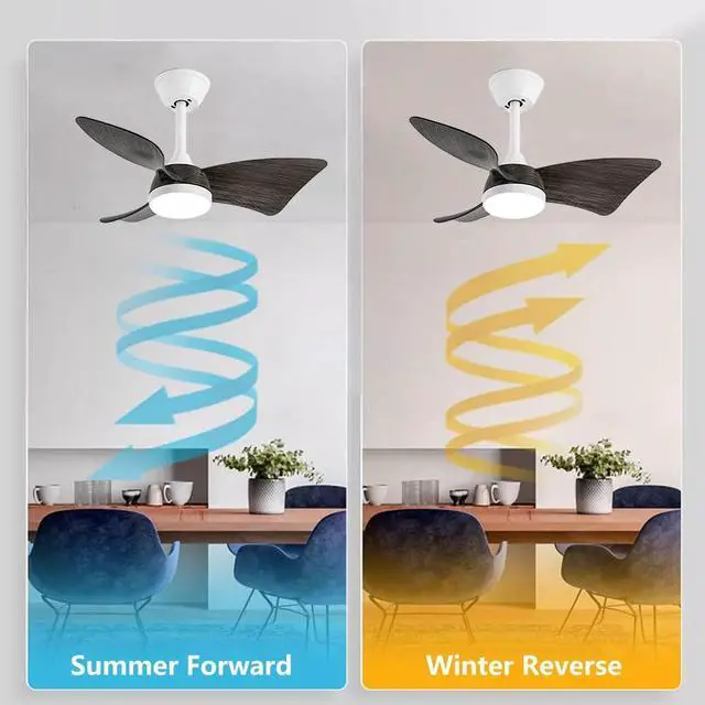 Alt view image 2 of 7 - 38 inch Ceiling Fan with Lights Modern Ceiling Fan with Light and Remote 6 Speed, 3 CCT, Reversible Small Ceiling Fan with Light for Bedroom Living Room Kids Room Small Space